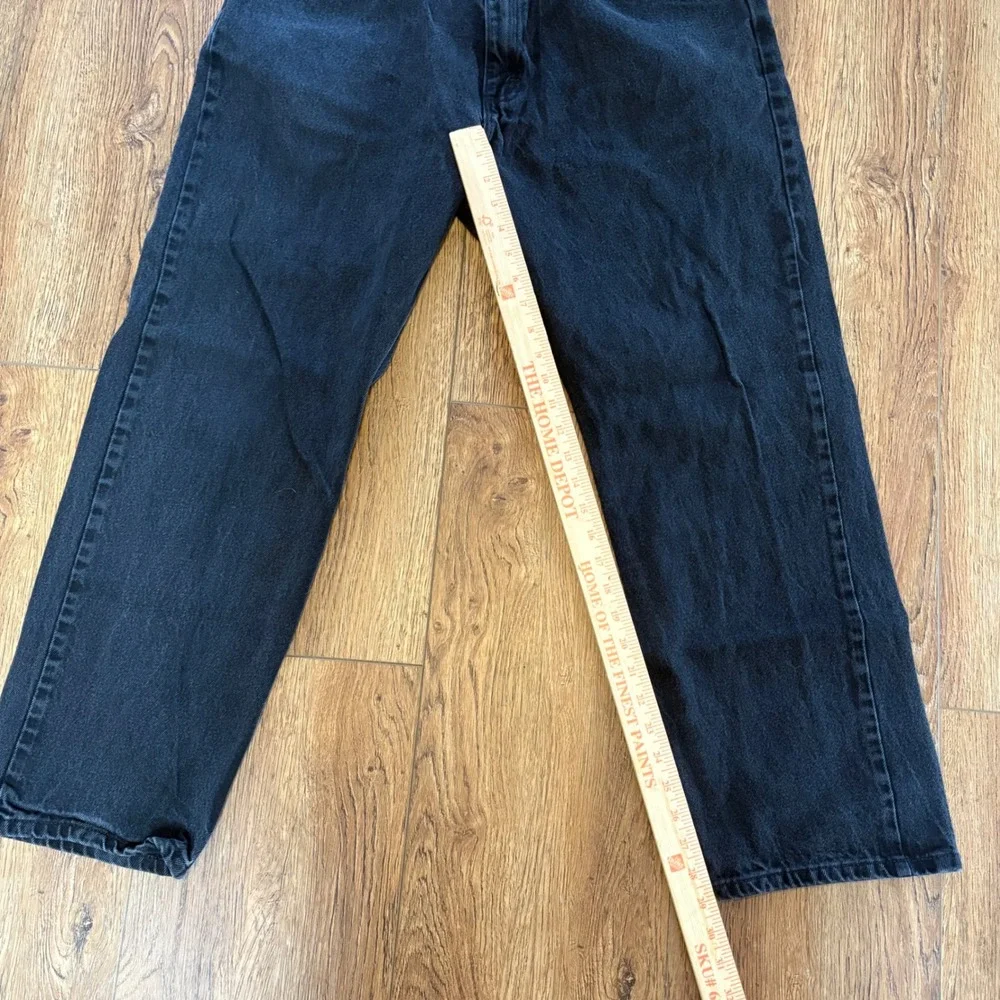 Wrangler Relaxed Fit black Jeans faded Denim 38x30 mens rugged wear western